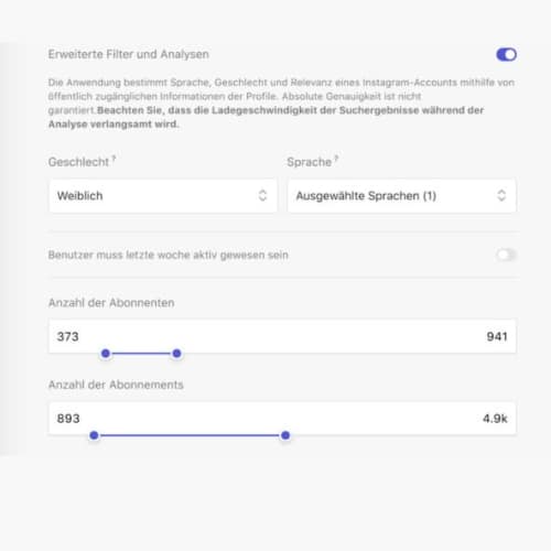 Wieviele Abonnenten - Follower Wachstum Software