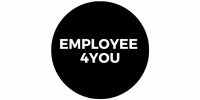 Employee for you Schriftzug auf schwarzem Hintergrund