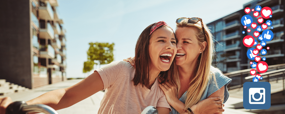 Instagram Post Ideen Sommer 2 Frauen die lachen