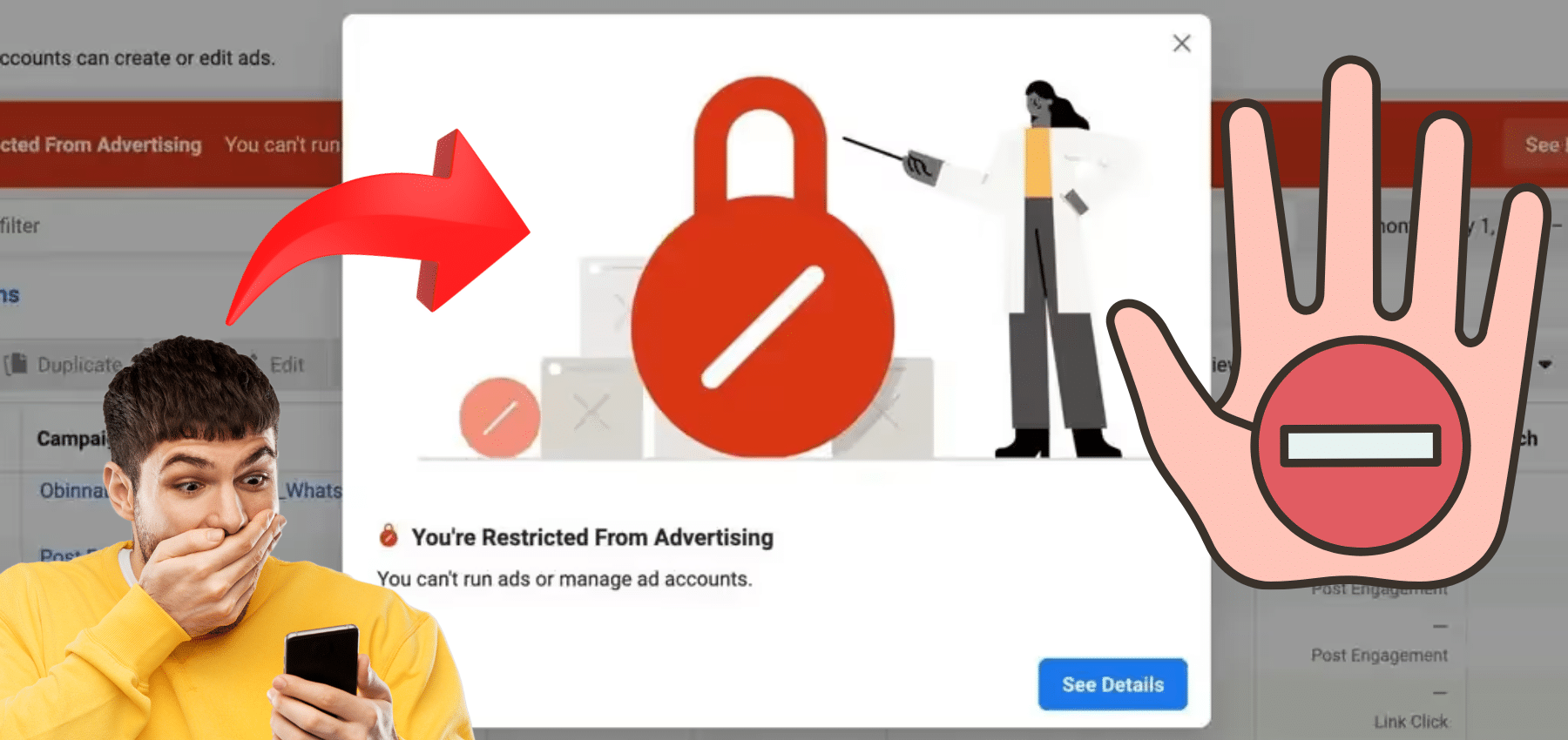 Erkennen Sie die Anzeichen eines deaktivierten Facebook-Werbekontos