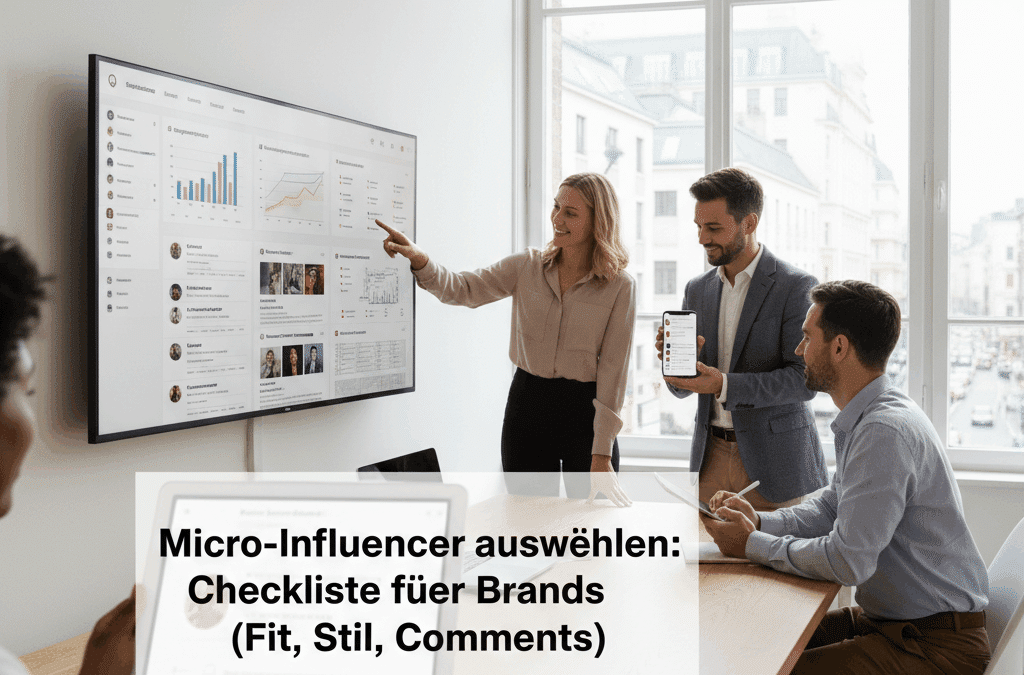 Micro-Influencer auswaehlen: Checkliste fuer Brands (Fit, Stil, Comments)