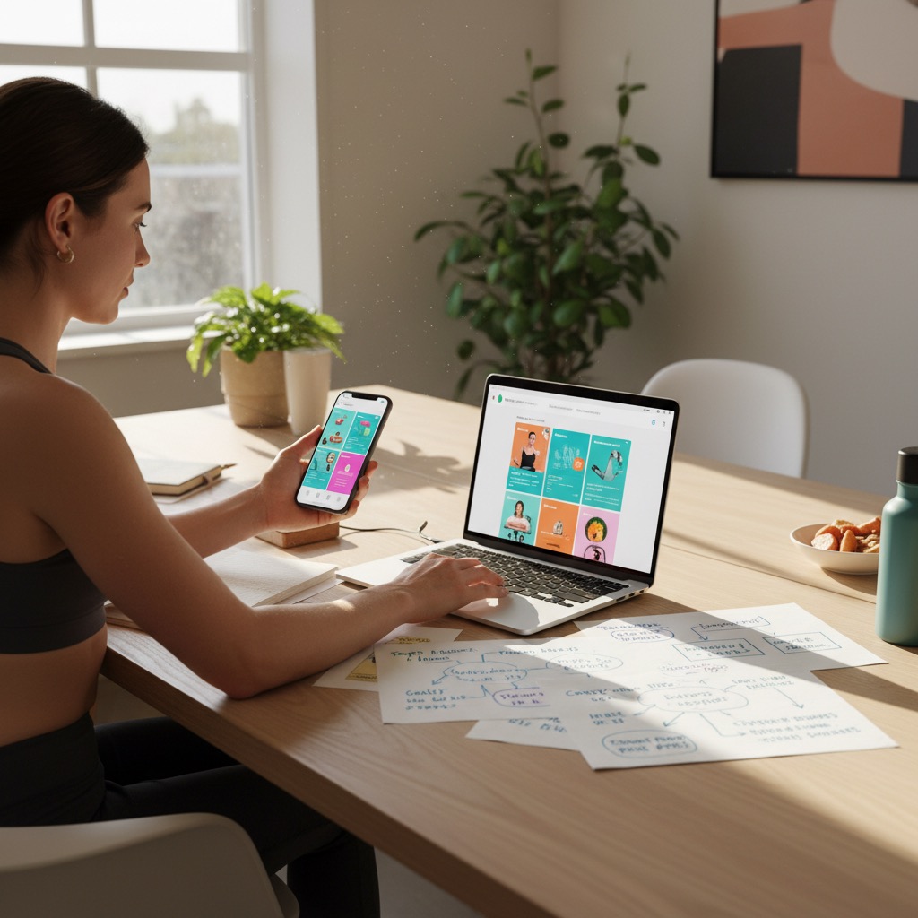 Planung von Fitness Story Content mit Fokus auf Zielgruppe und Themenstruktur